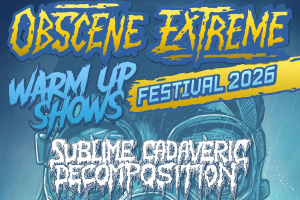 Warm-up party festivalu Obscene Extreme se uskuteční i na Slovensku